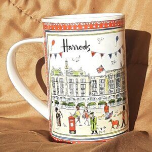 Harrods London Coffee Mug Tea Cup Fine Bone China Made in England 4.5"H x 3"D